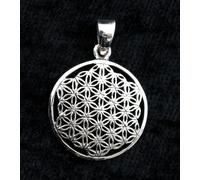 Ciondolo Sri Yantra-Geometria Sacro-Argento 925-3.4g-mandala Mistico W18 10022