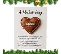 Ciondolo tascabile, decorazione a tema calcio, biglietti di affermazione positiva, per il Ringraziamento, festa della mamma, San Valentino, Natale, compleanno, celebrazione, donne, bambini, amici