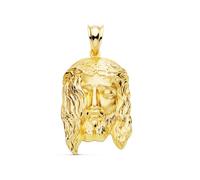Ciondolo Testa di Cristo in oro 9k con punzone da 30 mm. Incisione inclusa nel prezzo - Personalizzabile - INCISIONE INCLUSA NEL PREZZO