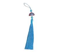 Ciondolo tradizionale con nappe di Han Fu con design a ventaglio di buon auspicio per gli appassionati di cultura e amanti della moda utilizzano un accessorio tradizionale cinese