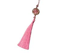 Ciondolo tradizionale con nappe Han Fu con disegni floreali di buon auspicio per gli appassionati di cultura e amanti della moda