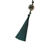 Ciondolo tradizionale con nappe Han Fu con disegni floreali di buon auspicio, per gli appassionati di cultura e gli amanti della moda