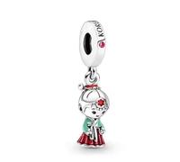 Ciondolo tradizionale coreano a forma di bambola, in argento 925, compatibile con braccialetti Pandora, Trollbeads, Chamilia, Biagi e molti altri braccialetti con charm del Regno Unito.