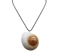 Ciondolo unico con conchiglie luminose e robusta catena in corda come accessorio alla moda per l'uso quotidiano, accessorio elegante
