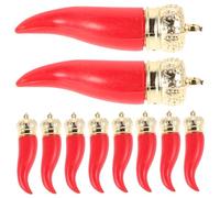 Ciondolo Vegetale Peperone Rosso 10 Pezzi, Plastico, Leggero, Appeso