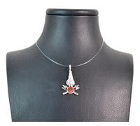 Ciondolo vigili del fuoco in argento smaltato e realizzato a mano Made in Italy