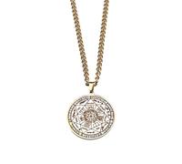 Ciondolo Vintage In Acciaio Inossidabile Con Sigilli Dei Sette Arcangeli, Collana Con Dichiarazione Di Protezione Del Tetragramma, Amuleto, Gioiello(Gold)
