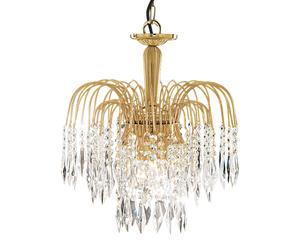 Ciondolo Waterfall 3Lt - Metallo dorato e cristallo