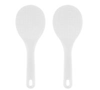 Cionyce 2 cucchiaini in plastica per riso, paletta per riso, antiaderente, per riso, pala, cucchiaio, 17,87 cm (bianco A)