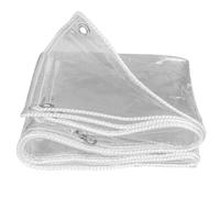 Ciorini pesanti impermeabili, telo trasparente 450 g/㎡ extra spessi con occhielli, lacrima antivento in PVC per esterni per esterni per giardino per giardino Trasparente 0.6 * 1m