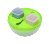 Ciotola a Forma di Mela, Design a Ripiani 3-Livelli | Contenitore per il pranzo portatile, coperchio a tenuta stagna, versatile per i picnic