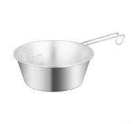 Ciotola a rullo da neve in acciaio inossidabile 304 con scala di misurazione, ciotola portatile da campeggio con manico robusto per appenderlo facilmente, tazza multiuso da cucina all'aperto (900 ml)