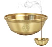 Ciotola 'Altare - Pentagramma Dish Dish | Piccola Ciotola Di Stoccaggio In Di Metallo Per Meditazione Rituale Smudging, Forniture Per Altare Cerimonie Spirituali, Stregoneria Decorativa