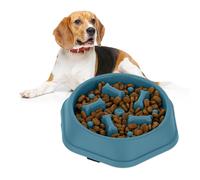 Relaxdays Ciotola Anti-Ingozzamento per Cani, 500 ml, Lenta Assunzione del Cibo, Adatta alla Lavastoviglie, Blu
