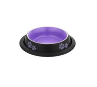 Ciotola antiscivolo per animali domestici, stampa di zampe, colori assortiti, confezione da 3, ideale per nutrire e prevenire fuoriuscite.