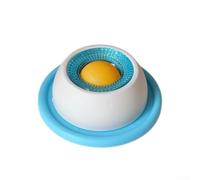 Ciotola antiscivolo per cani e gatti: mangiatoia lenta con ventosa, materiale ABS, 12 cm, tappetino per animali domestici di piccola e media taglia (blu)