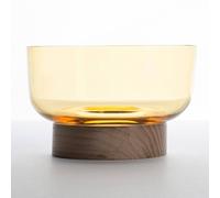 Ciotola Artemide Bontà, giallo, Ø 18 cm, vetro, legno Artemide