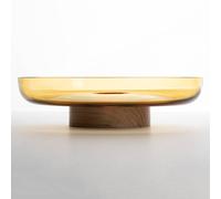 Ciotola Artemide Bontà, giallo, Ø 26 cm, vetro, legno Artemide