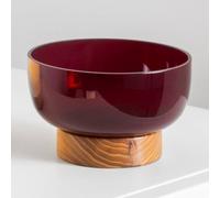 Ciotola Artemide Bontà, rosso, Ø 18 cm, vetro, legno Artemide