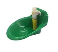 Ciotola automatica per acqua per bovini, capre, cavalli, pecore, maiali, mangiatoia e abbeveratoio in plastica con valvola in rame, dispenser verde per animali da fattoria (plastica)