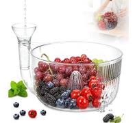 Ciotola autopulente a forma di lumaca per il lavaggio dei frutti di bosco, cestello automatico per il lavaggio e lo scolamento della frutta, scolapasta a vortice per il lavaggio di fragole e uva