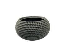 Ciotola Bali Ciocord Vaso Portavaso effetto corda 51xH25 in resina vari colori (smoke)