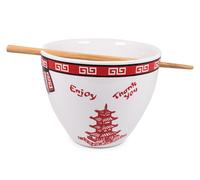 Ciotola Bop Cinese Take Away Scatola Set Pranzo 16-Ounce Ramen Ciotola,Bacchette