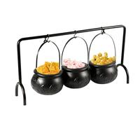 Ciotola cauldron di stregone-Hall di alta qualità arrugginita tra set da 3 pezzi di ciotola di caramelle | Cancella di caramelle per calzanti per il trucco per le vacanze e tratta la decorazione per f