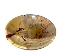 Ciotola Centrotavola Marmo Ocra con Venature Home Decor Interior Design 20x6cm