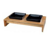 Ciotola Cibo Trixie 24821 Legno Ceramica Nera 0,4 L