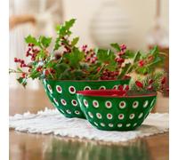 Ciotola contenitore BOWL 3 COLOR TECH Dimensioni 25xh 11 cm -2700 cc Le Murrine , Multicolor effetto tricolore Le MURRINE, Smeraldo/Bianco/Rosso multicolor