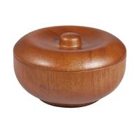 Ciotola da barba - Ciotola per sapone in legno con coperchio, porta crema da barba, per casa, doccia, hotel, salone, toelettatura personale e viaggi