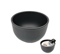 Ciotola da barba, ciotola per schiuma da barba, contenitore per barba, ciotola da barba, ciotola da barba in acciaio inox, tazza da barba, per la rasatura a casa, dal parrucchiere e nel salone (nero)