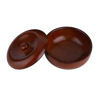 Ciotola da barba in legno con coperchio, contenitore per sapone Tazza da barba Ciotola per sapone da barba in legno Ciotola per pennelli da barba per crema di sapone da uomo Strumenti per la pulizia d