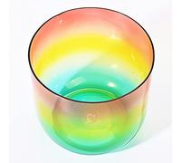 Ciotola Da Canto Da 6 Pollici In Cristallo Di Quarzo Trasparente Color Arcobaleno, Mente Calma, Anima Rilassata, Chakra Del Corpo In Equilibrio, Regolazione Dello Stato Emotivo (Color : 440Hz, Size