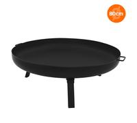 Ciotola da fuoco acciaio nero barile barbecue da giardino con 3 piedi a scelta