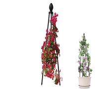 Ciotola da giardino, torre da arrampicata, supporto per piante in ruggine, griglia obelisco per viti, verdure e cetrioli, sostenendo efficacemente le piante rampicanti