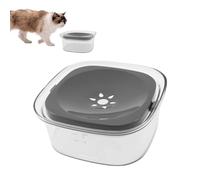 Ciotola d'acqua per cani senza sbavare, 2 l, ciotola per cani, anti-scivolo, con fondo antiscivolo, a prova di perdite, anti-imbracatura, per cani (grigio)