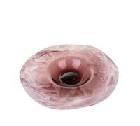 Ciotola Decorativa Ø 40 cm in Vetro Bianco Malva