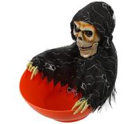 Ciotola Decorativa per Caramelle Halloween con Luce e Suono, Plastica | Hotel e Giardino, Atmosfera Festiva, Accessorio con 3 Batterie Aa Non Incluse