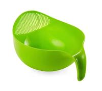 Ciotola del filtro della rondella di riso coltivatore di quinoa con coltivatore della maniglia Cucina pulitore di frutta vegetariana in plastica (Grande verde)
