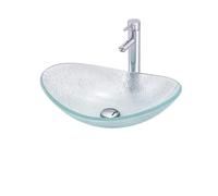 Ciotola del lavandino Lavabo da appoggio in vetro temperato Hotel for lavabo bagno semplice e creativo(Sink set)