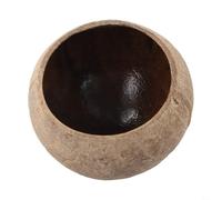 Ciotola di cocco artigianale ecologica rotonda candela tazza per frutta e snack (guscio primitivo)