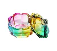 Ciotola di cristallo a forma di cuore per unghie con coperchio