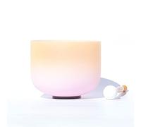 Ciotola di cristallo tibetano con nota D, ciotola di cristallo di quarzo smerigliato, ciotola musicale Buddha con percussore per la guarigione del suono, meditazione, ril，8