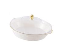 Ciotola di frutta con coperchio rotondo piatto di frutta per colazione in