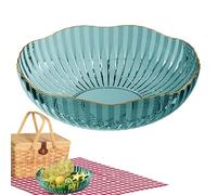 Ciotola di frutta - Piatto di frutta | Centri tavolo, supporto per vassoio di servizio, decorazione per la casa, verde trasparente, cestello da 25 cm di diametro, piano da cucina, sala da pranzo