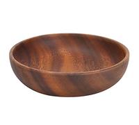 Ciotola di legno, ciotola di minestra dell'insalata dell'alimento della frutta del piatto dello spuntino di legno per uso domestico della caffetteria(17.5 * 4cm)