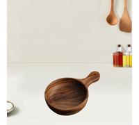 Ciotola di legno fatta a mano robusta ciotola decorativa per insalata per