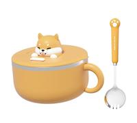 Ciotola di noodle istantanea - ciotola di zuppa di pasta riscaldamento a ventilazione migliorata con coperchio | Sigillo a calore ramen b0wls con manici | Zuppa di pentole ramen b0wl per gli uff